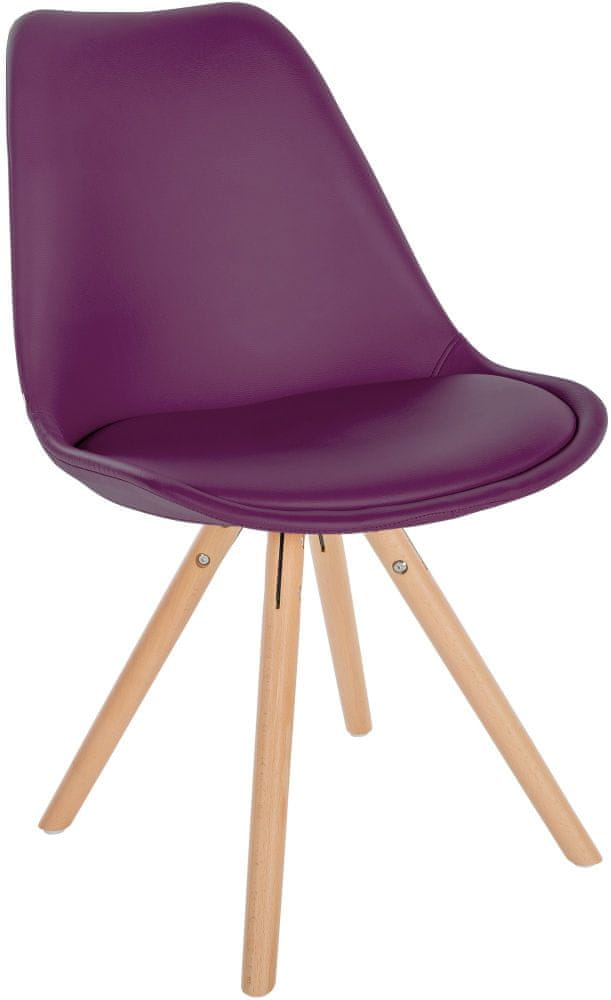 BHM Germany Jedálenská stolička Sofia I, syntetická koža, fialová